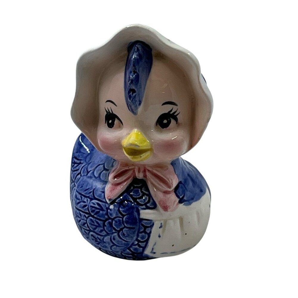 Vintage Enesco Pepper Shaker Bluebird Happy Retro Kitsch Anthropomorphic 1950s
